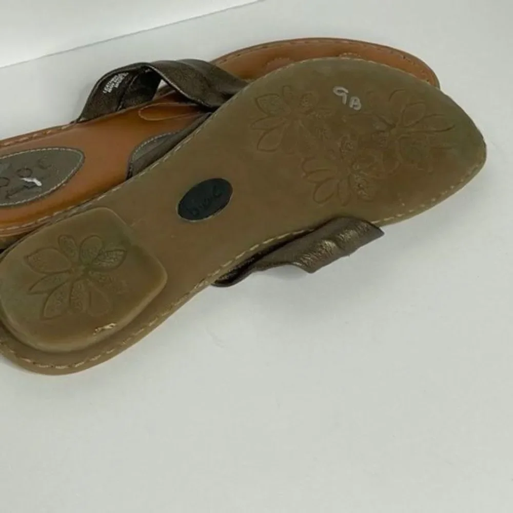 Born Brown Leather Thong Sandals‎